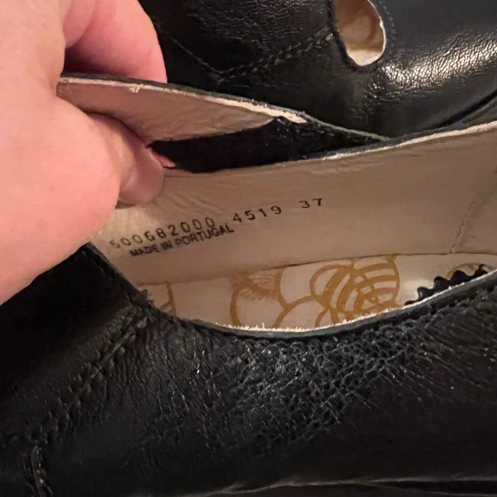 Fly London Black Leather Mary Jane Mules - Picture 3 of 5